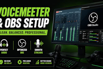 professionally setup voicemeeter with obs for clean audio