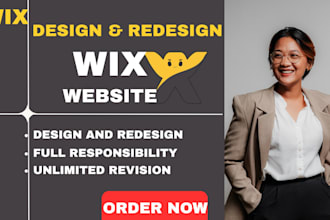 design custom wix website, redesign wix site, and create wix online store
