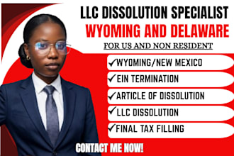 do llc dissolution, dissolve llc in wyoming llc  and delaware llc, close ein