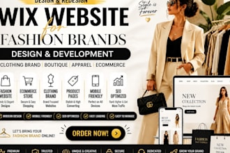 design redesign wix fashion designer website clothing brand ecommerce website