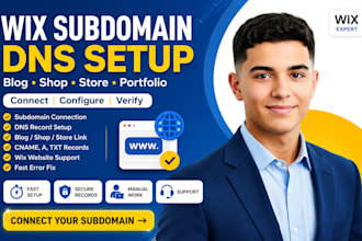 connect subdomain blog shop store portfolio wix website dns record setup