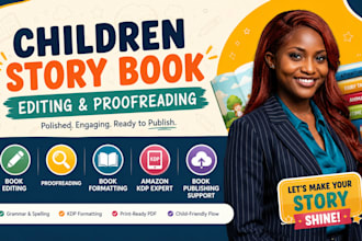 edit and format children book for KDP and amazon