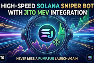 create solana volume bot, mev, sniper, arbitrage pump on sol, eth