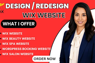 design wix beauty website redesign spa wix website wordpress booking website