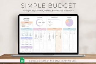 provide custom google sheets budget planner, expense tracker and finance