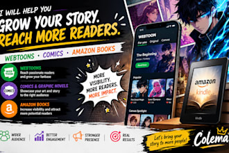 do promotion on webtoons, comics, amazon books promotion