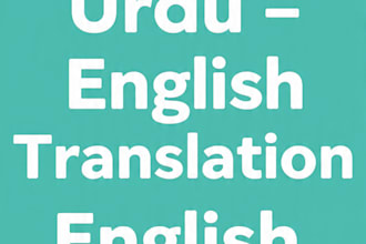 do english urdu translation service for you