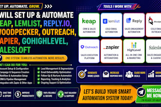 integrate keap lemlist reply io woodpecker outreach zapier gohighlevel salesloft
