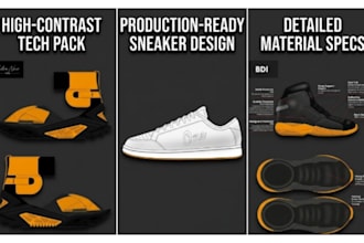 footwear tech pack sneaker tech pack streetwear tech pack shoe tech pack design