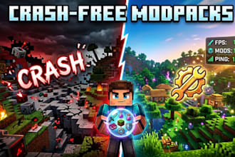 create, fix and optimize custom minecraft modpack