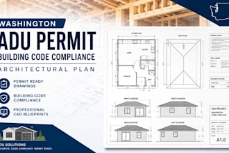 architectural plan washington adu permit building code compliance blueprint cad