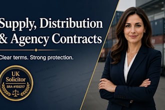 draft UK commercial contracts, agency, distribution, and supply agreements