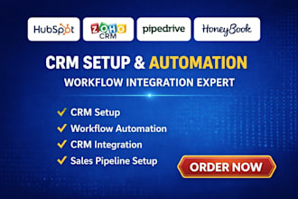 setup hubspot CRM zoho CRM gohighlevel,  workflow automation and integration