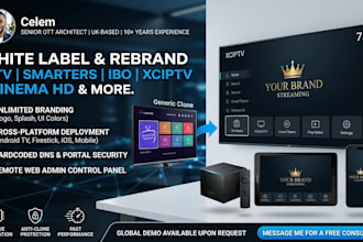 do white label or rebrand iptv app, ibo player, smarter iptv, cinema hd, flix tv