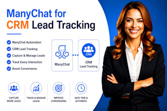 set up manychat for CRM lead tracking