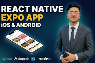 build a react native expo app for ios and android with API
