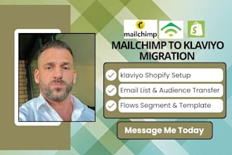 migrate mailchimp to klaviyo email list migration audience migration to shopify