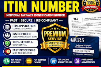 get your itin number, itin application, irs tax id, ein for non US residents