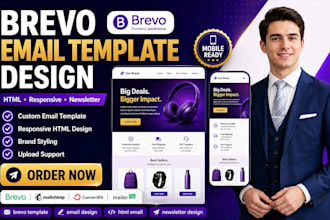 design professional brevo email newsletter templates HTML responsive conversion