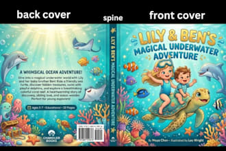 illustrate custom children story book, picture book and kids book illustration