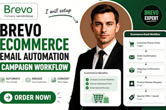 setup brevo ecommerce email automation campaign workflow