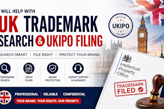 help with UK trademark search and ukipo filing