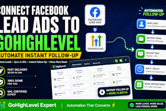 connect gohighlevel to facebook lead ads and automate instant follow up