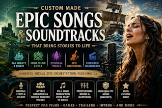 sing sea shanty, irish celtic, ethereal vocals, orchestral, epic soundtrack