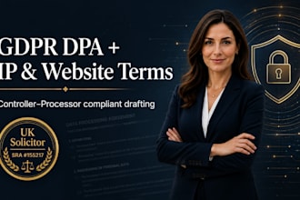 draft UK gdpr data processing agreement website term and IP license dpa drafting