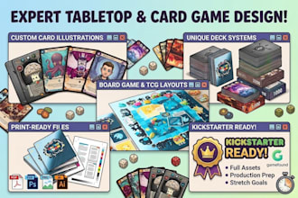 do card game design, board game deck card template rulebook design card game box