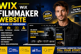 design redesign wix filmmaker streaming site influencer and photography website