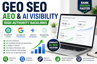 do GEO SEO, aeo, ai visibility and high quality backlinks for top ranking