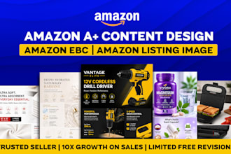 design amazon a plus content, amazon ebc design and listing images for store