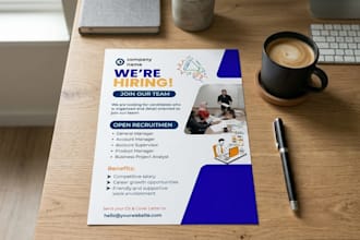 design a professional flyer or postcard