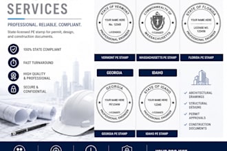 licensed architect, pe stamp in vermont, massachusetts, florida, georgia, idaho