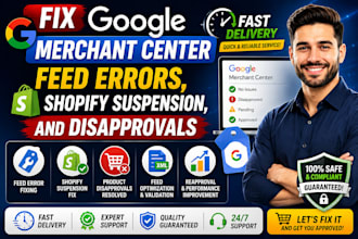 fix google merchant center feed errors,shopify suspension,and disapprovals