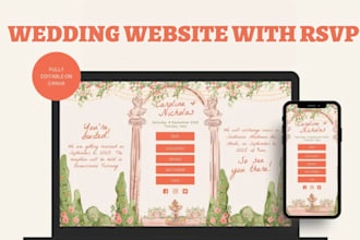 design wedding website, design wedding invitation, and rsvp