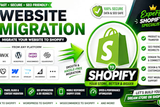 migrate woocommerce, wix, magento, bigcommerce, opencart, custom to shopify