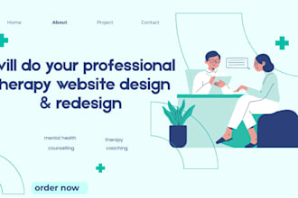 create professional therapy website design and website redesign