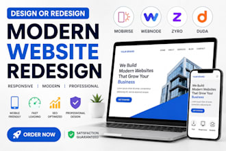 design or redesign mobirise webnode zyro duda website