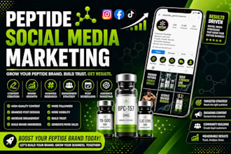 do peptide SEO, social media marketing, peptide ads compliance landing page