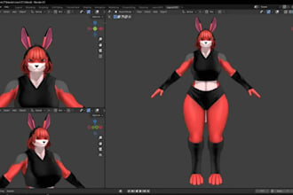create custom 3d furry vrchat avatar fursona anthropomorphic character model