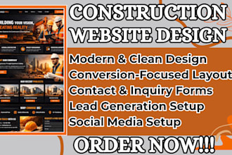 design construction website contractor website construction company website