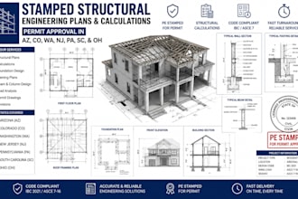 do stamped structural engineering plans and calculations for az, co, wa, nj, pa