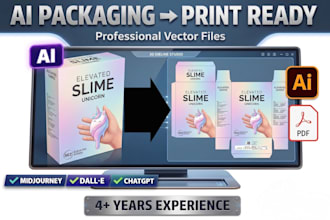 convert ai generated label and packaging artwork into print ready vector files