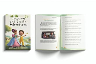 illustrate and format children story book illustration, picture book, kids book