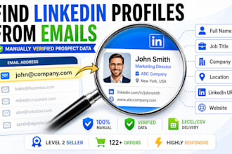 find linkedin profiles from emails and lead enrichment