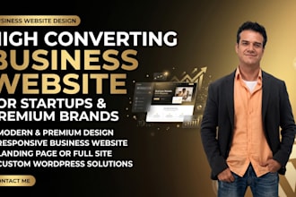 design a premium website for startups and business brands