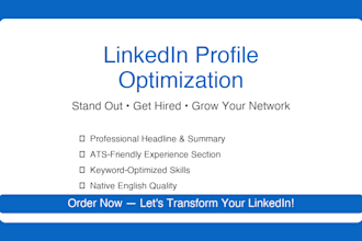 professionally optimize your linkedin profile in english