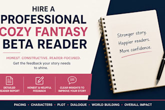 beta read your cozy fantasy novel and provide detailed feedback